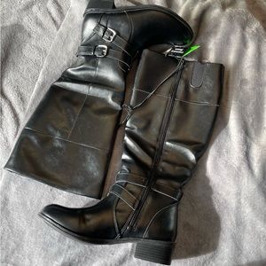 Wide Calf Black Boots